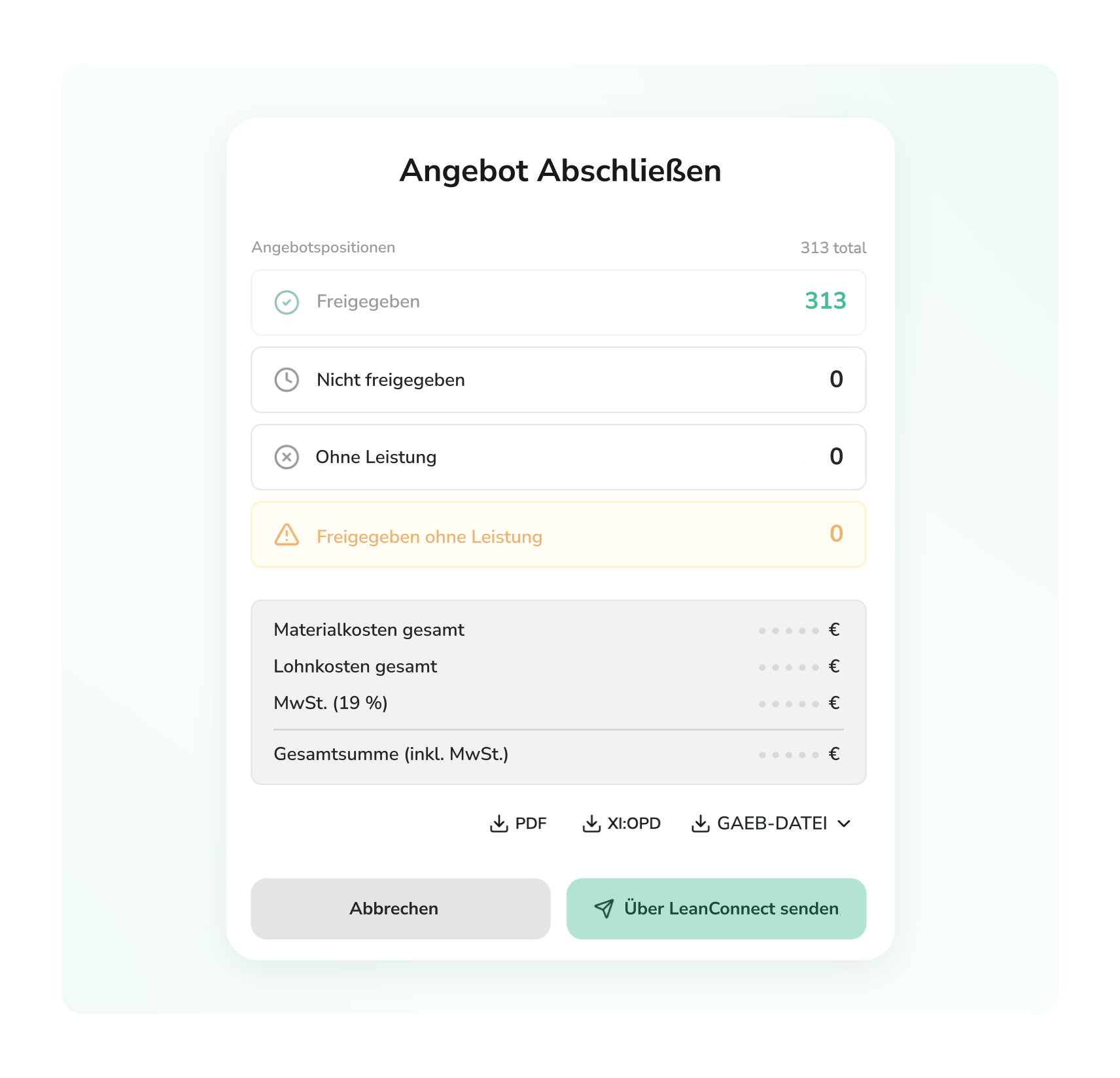 Fertiges Angebot